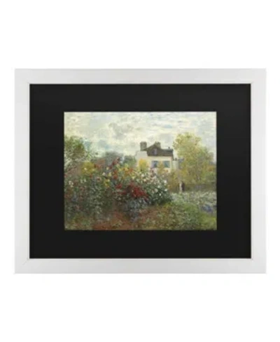 Trademark Global Claude Monet The Artist's Garden In Argenteuil Matted Framed Art In Multi