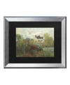 Trademark Global Claude Monet The Artist's Garden In Argenteuil Matted Framed Art In Multi