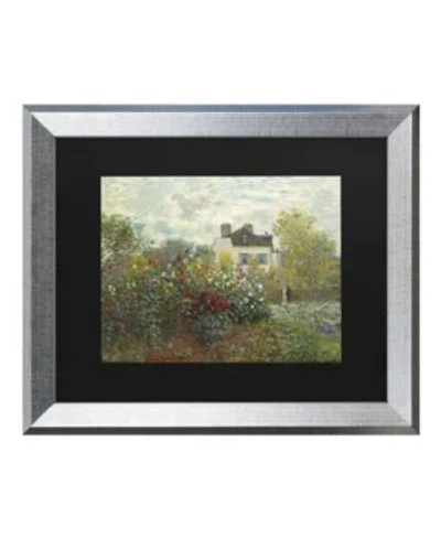 Trademark Global Claude Monet The Artist's Garden In Argenteuil Matted Framed Art In Multi