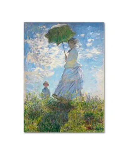 Trademark Global Claude Monet 'woman With A Parasol 1875' Canvas Art In Multi