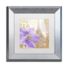 Trademark Global Color Bakery 'purple Paris Ii' Matted Framed Art, 11" X 11" In Silver