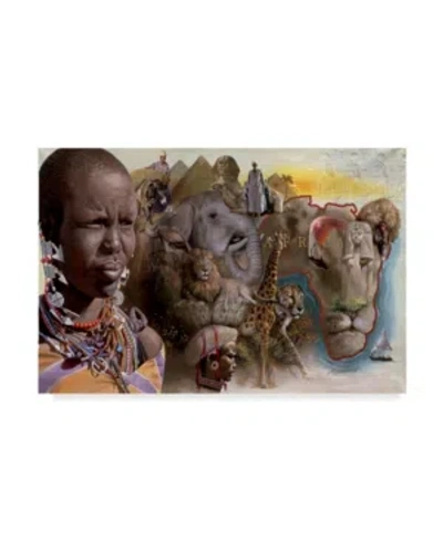 Trademark Global D. Rusty Rust 'africa Lions' Canvas Art In Multi