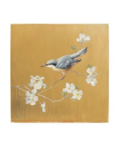 Trademark Global Danhui Nai Nuthatch On Gold Canvas Art In Multi