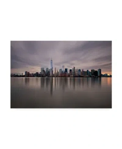 Trademark Global David Ayash Dawn Over Downtown Manhattan Canvas Art In Multi