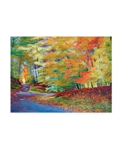 Trademark Global David Lloyd Glover Walking In Autumn Canvas Art In Multi