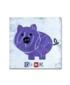 Trademark Global Design Turnpike 'oink The Pig' Canvas Art In Multi