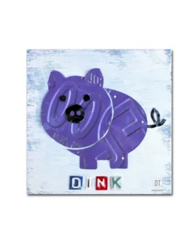 Trademark Global Design Turnpike 'oink The Pig' Canvas Art In Multi