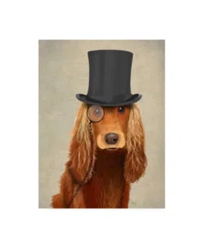 Trademark Global Fab Funky Cocker Spaniel, Formal Hound And Hat Canvas Art In Multi