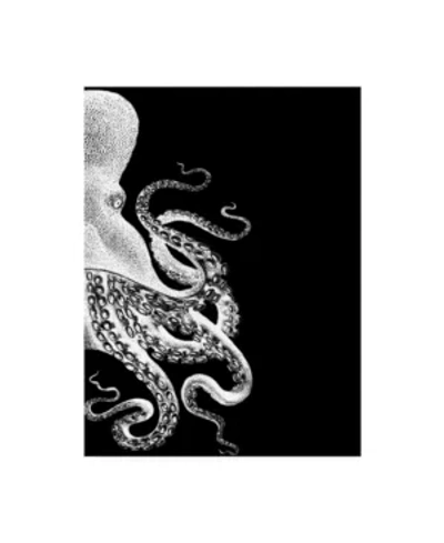 Trademark Global Fab Funky Octopus Black And White B Canvas Art In Multi