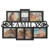 Trademark Global Family Collage Picture Frame With 7 Openings By Lavish Home, Black, 16" X 23.5" X 1" In Black