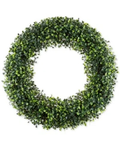 Trademark Global Faux Boxwood 19.5" Round Wreath In Green