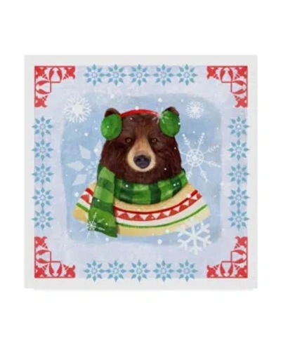 Trademark Global Fiona Stokes-gilbert 'winter Bear' Canvas Art In Multi