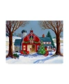 Trademark Global Geraldine Aikman 'the Red Sleigh Barn' Canvas Art In Multi