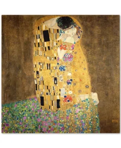 Trademark Global Gustav Klimt 'the Kiss 1907-8' Canvas Art In No Color