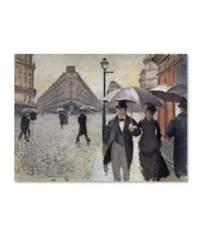 Trademark Global Gustave Caillebotte 'rainy Day In Paris' Canvas Art In Multi