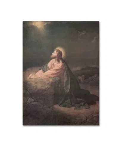 Trademark Global Heinrich Hofmann 'christ In The Garden Of Gethsemane' Canvas Art In Multi