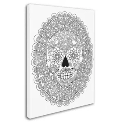 Trademark Global Hello Angel 'candy Skull' Canvas Art, 14" X 19" In Open Misce