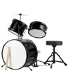 Trademark Global Hey Play 3-piece Beginner Drum Set In Black