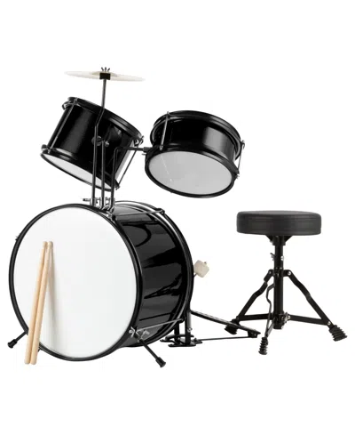 Trademark Global Hey Play 3-piece Beginner Drum Set In Black
