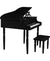 Trademark Global Hey Play 30 Key Kids Piano With Bench In Black