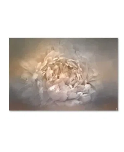 Trademark Global Jai Johnson 'blushing Silver And Gold Peony' Canvas Art In Multi