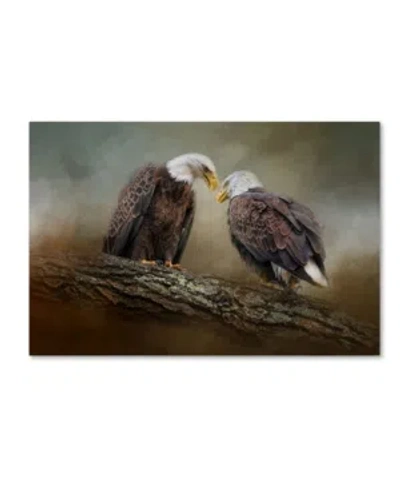 Trademark Global Jai Johnson 'quiet Conversation Bald Eagles' Canvas Art In Multi