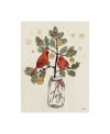 Trademark Global Janelle Penner Christmas Lovebirds Xiv Canvas Art In Multi
