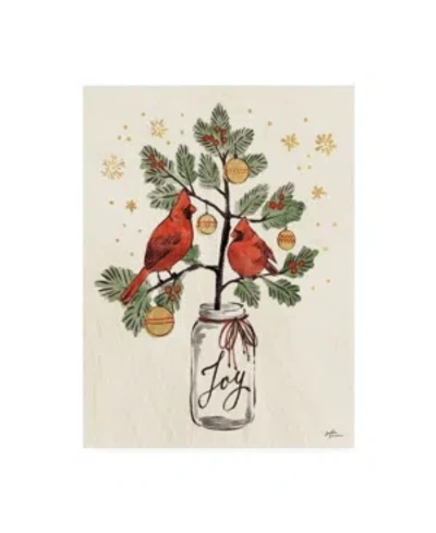 Trademark Global Janelle Penner Christmas Lovebirds Xiv Canvas Art In Multi