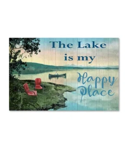 Trademark Global Jean Plout 'the Lake Is My Happy Place' Canvas Art In Multi