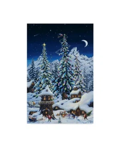Trademark Global Jeff Tift 'christmas With The Elves' Canvas Art In Multi