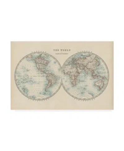 Trademark Global Johnston Johnstons World In Hemispheres Canvas Art In Multi