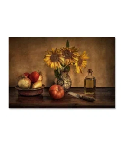 Trademark Global Juan Luis Seco 'girasoles En La Cocina' Canvas Art In Multi