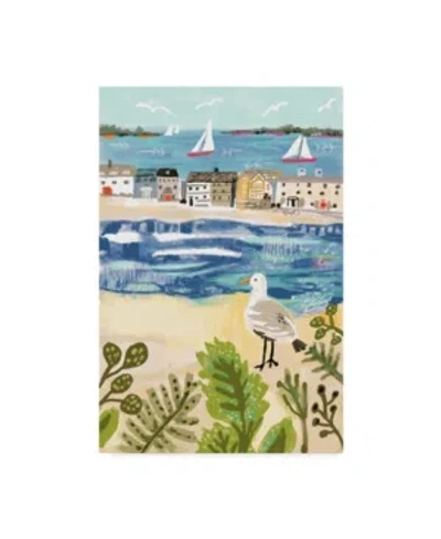 Trademark Global Karen Fields 'birds In Beach Town' Canvas Art In Multi