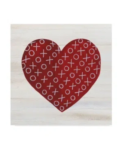Trademark Global Kathleen Parr Mckenna Rustic Valentine Heart Iv Canvas Art - 15" X 20" In Multi