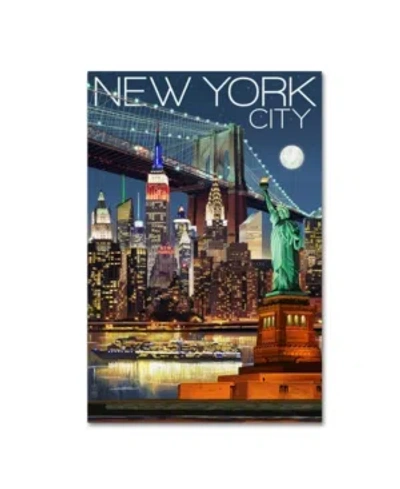 Trademark Global Lantern Press 'new York' Canvas Art In Multi