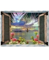 Trademark Global Leo Kelly 'tropical Window To Paradise Iii' Canvas Art In No Color