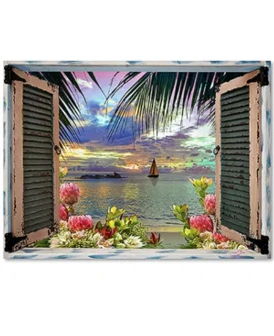 Trademark Global Leo Kelly 'tropical Window To Paradise Iii' Canvas Art In No Color