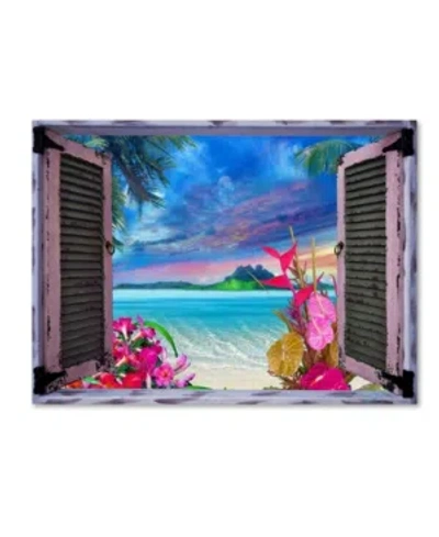 Trademark Global Leo Kelly 'tropical Window To Paradise Vii' Canvas Art In Multi