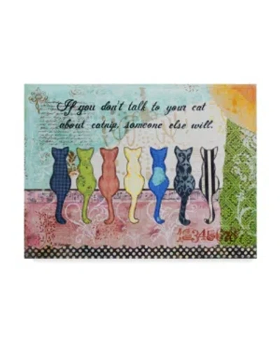Trademark Global Let Your Art Soar 'cat Talk' Canvas Art In Multi
