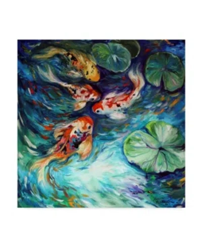 Trademark Global Marcia Baldwin 'dancing Colors Koi' Canvas Art In Multi