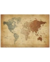 Trademark Global Michael Tompsett 'time Zones Map Of The World' Canvas Art In No Color