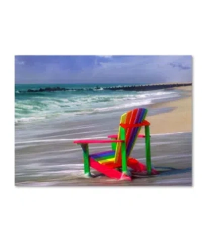 Trademark Global Mike Jones Photo 'rainbow Chair' Canvas Art In Multi