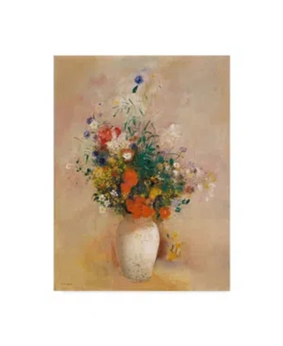 Trademark Global Odilon Redon 'vase Of Flowers' Canvas Art In Multi