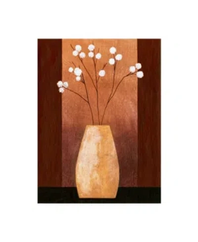 Trademark Global Pablo Esteban Pot Floor Vase On Burgundy Canvas Art In Multi