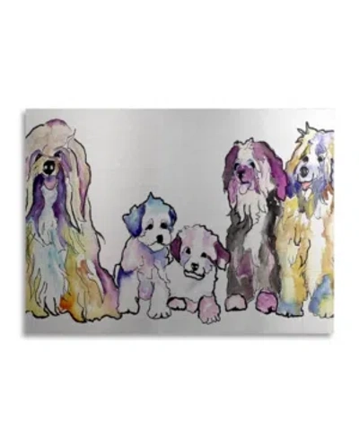 Trademark Global Pat Saunders-white The Gang Floating Brushed Aluminum Art In Multi