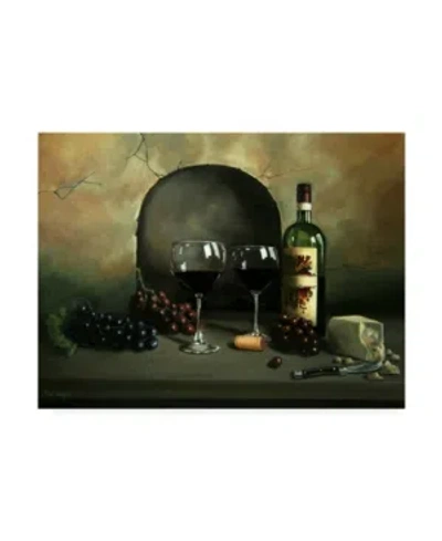 Trademark Global Paul Walsh Wine For Two Rocky Canvas Art In Multi