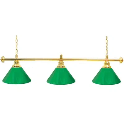 Trademark Global Premium 3 - Light Pool Table Lights Linear Pendant In Gold,green