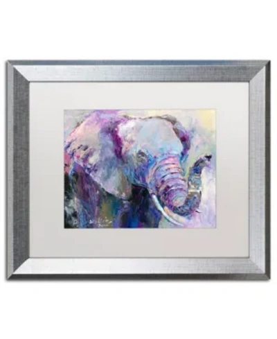 Trademark Global Richard Wallich 'blue Elephant' Matted Framed Art In Multi