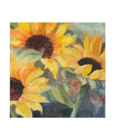 Trademark Global Sandra Iafrate Sunflowers In Watercolor Ii Canvas Art In Multi