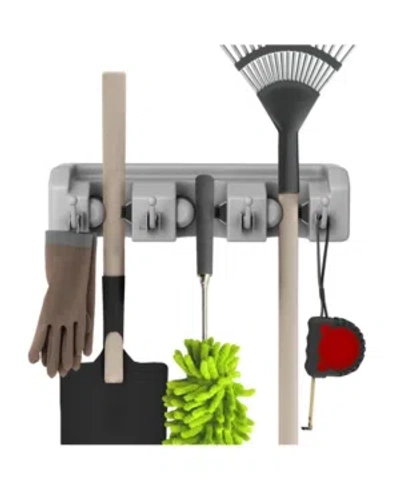 Trademark Global Shovel, Rake And Tool Holder With Hooks In Multi
